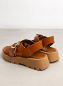 Σανδάλια flatforms δερμάτινα crossover TFP