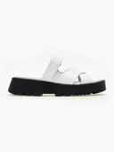 Σανδάλια flatforms δερμάτινα crossover TFP - Λευκό - thefashionproject.gr - TFP