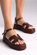 Σανδάλια flatforms δερμάτινα Estil