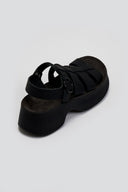 Σανδάλια flatforms δερμάτινα gladiator AVRIL FANTASY SANDALS - Μαύρο - thefashionproject.gr - FANTASY SANDALS