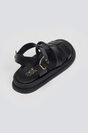 Σανδάλια flatforms δερμάτινα gladiator Estil