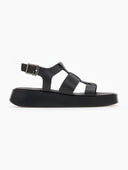 Σανδάλια flatforms δερμάτινα gladiator tfp