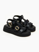Σανδάλια flatforms δερμάτινα gladiator TFP