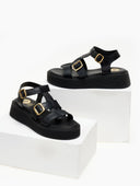 Σανδάλια flatforms δερμάτινα gladiator TFP
