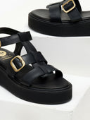 Σανδάλια flatforms δερμάτινα gladiator TFP