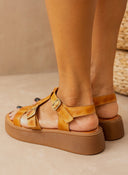Σανδάλια flatforms δερμάτινα gladiator TFP
