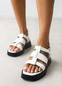 Σανδάλια flatforms δερμάτινα gladiator tfp