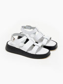 Σανδάλια flatforms δερμάτινα gladiator tfp
