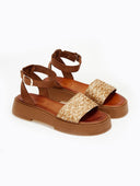 Σανδάλια flatforms δερμάτινα Iris Sandals - Φυσικό - thefashionproject.gr - IRIS