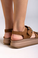 Σανδάλια flatforms δερμάτινα  JUNIA FANTASY SANDALS