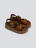 Σανδάλια flatforms δερμάτινα  JUNIA FANTASY SANDALS