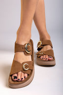 Σανδάλια flatforms δερμάτινα  JUNIA FANTASY SANDALS