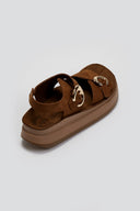 Σανδάλια flatforms δερμάτινα  JUNIA FANTASY SANDALS