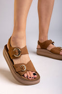 Σανδάλια flatforms δερμάτινα  JUNIA FANTASY SANDALS
