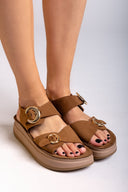 Σανδάλια flatforms δερμάτινα  JUNIA FANTASY SANDALS