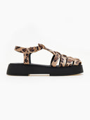 Σανδάλια flatforms δερμάτινα fisherman με print Iris Sandals