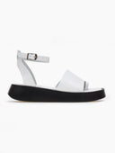 Σανδάλια flatforms δερμάτινα με άνιση φάσα tfp