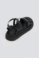 Σανδάλια flatforms δερμάτινα με δάκτυλο Tfp