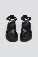 Σανδάλια flatforms δερμάτινα με δάκτυλο Tfp
