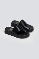 Σανδάλια flatforms δερμάτινα με δάκτυλο Tfp