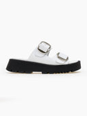 Σανδάλια flatforms δερμάτινα με διπλή φάσα TFP