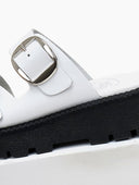 Σανδάλια flatforms δερμάτινα με διπλή φάσα TFP