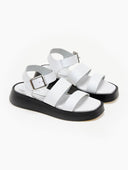 Σανδάλια flatforms δερμάτινα με δύο φάσες tfp