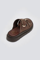 Σανδάλια flatforms δερμάτινα με έντονους τοκάδες Tfp