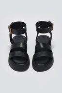 Σανδάλια flatforms δερμάτινα με φάσες TFP