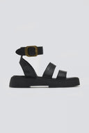Σανδάλια flatforms δερμάτινα με φάσες TFP
