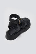Σανδάλια flatforms δερμάτινα με φάσες TFP