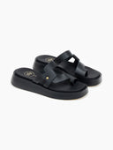 Σανδάλια flatforms δερμάτινα με ιδιαίτερη φάσα tfp