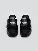 Σανδάλια flatforms δερμάτινα με λουστρίνι φάσα Estil