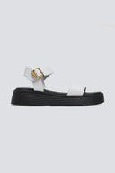 Σανδάλια flatforms δερμάτινα με μπαρέτα Estil