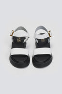 Σανδάλια flatforms δερμάτινα με μπαρέτα Estil - Λευκό - thefashionproject.gr - Estil - 23979001002
