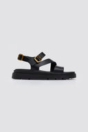 Σανδάλια flatforms δερμάτινα με μπαρέτα Tfp - Μαύρο - thefashionproject.gr - TFP - 24220002003