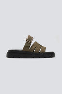 Σανδάλια flatforms δερμάτινα με περαστή φάσα Tfp