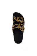 Σανδάλια flatforms δερμάτινα με ponyskin ZEFI FANTASY SANDALS