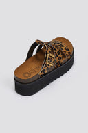 Σανδάλια flatforms δερμάτινα με print ATENEO