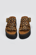 Σανδάλια flatforms δερμάτινα με print ATENEO