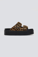Σανδάλια flatforms δερμάτινα με print ATENEO