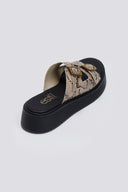 Σανδάλια flatforms δερμάτινα με print Estil
