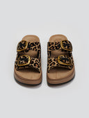 Σανδάλια flatforms δερμάτινα με print ZEFI FANTASY SANDALS