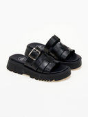 Σανδάλια flatforms δερμάτινα με τοκά TFP