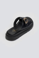 Σανδάλια flatforms δερμάτινα με τοκά Tfp