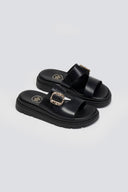 Σανδάλια flatforms δερμάτινα με τοκά Tfp