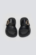Σανδάλια flatforms δερμάτινα με τοκά Tfp