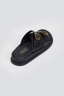 Σανδάλια flatforms δερμάτινα με τοκάδες Estil