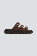 Σανδάλια flatforms δερμάτινα με τρεις φάσες Tfp