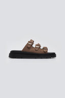 Σανδάλια flatforms δερμάτινα με τρεις φάσες Tfp - Τάουπε - thefashionproject.gr - TFP - 24007035003
